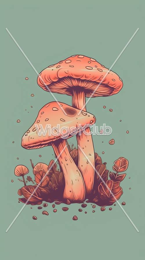 Magical Mushrooms in a Fairy Forest