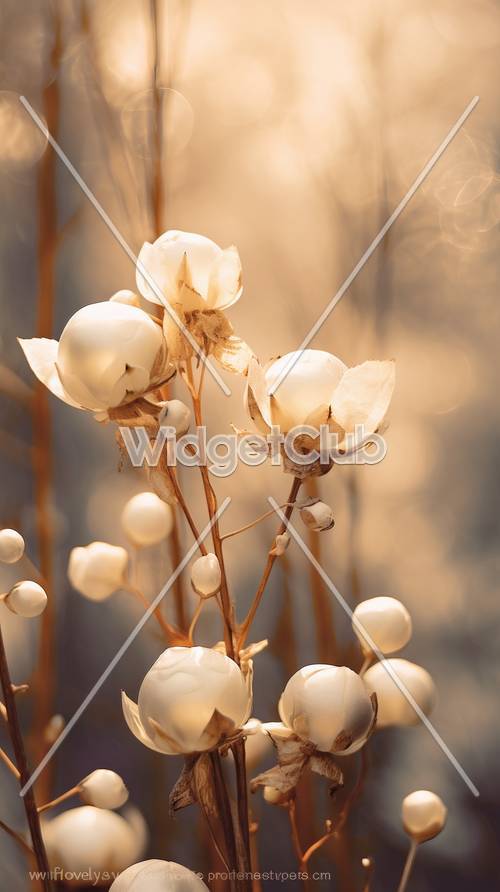 Golden Cotton Plant in Sunlight
