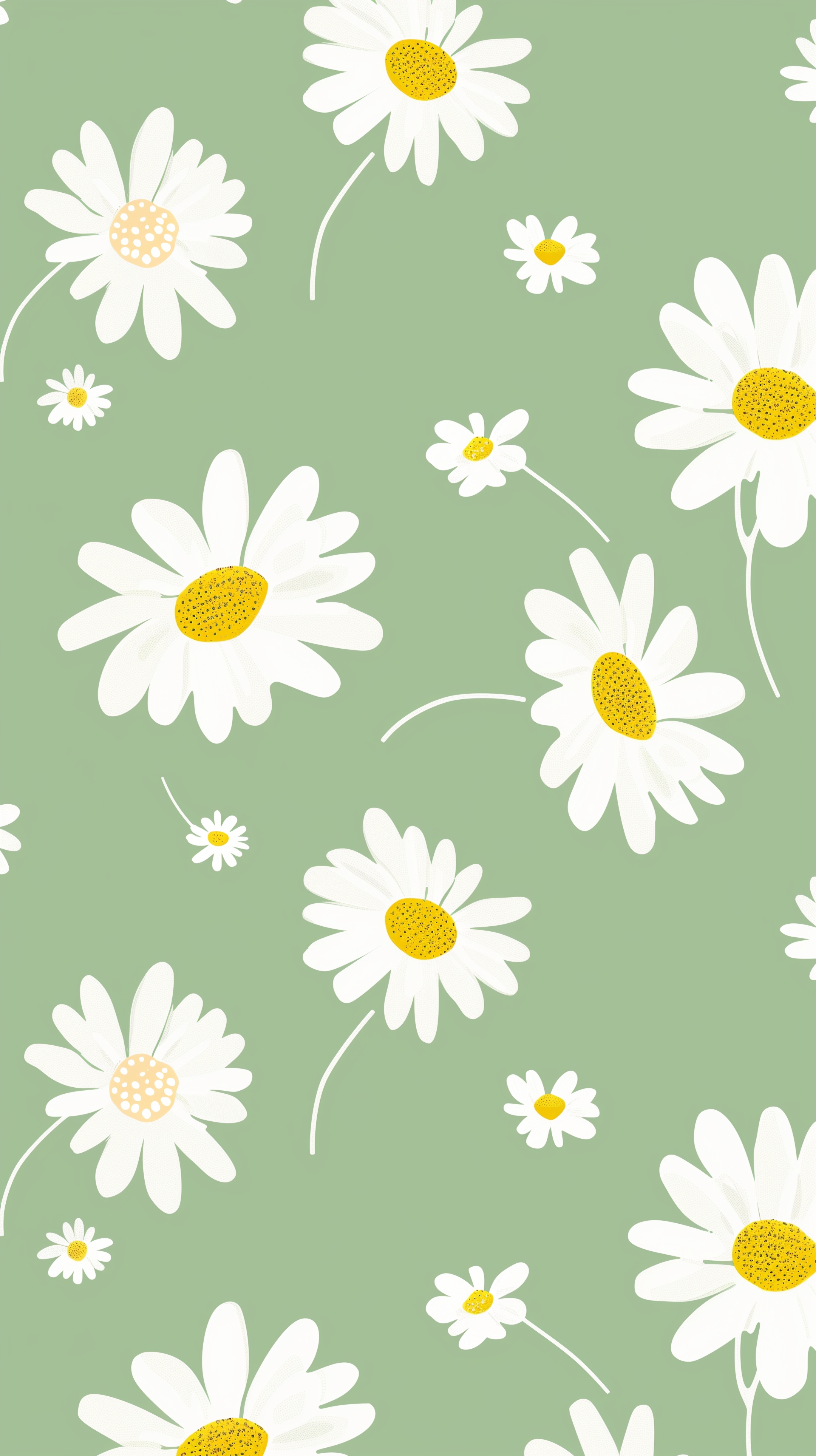 Cheerful Daisy Pattern for Kids Tapeta na zeď[cc2a0d8b223a410ca032]