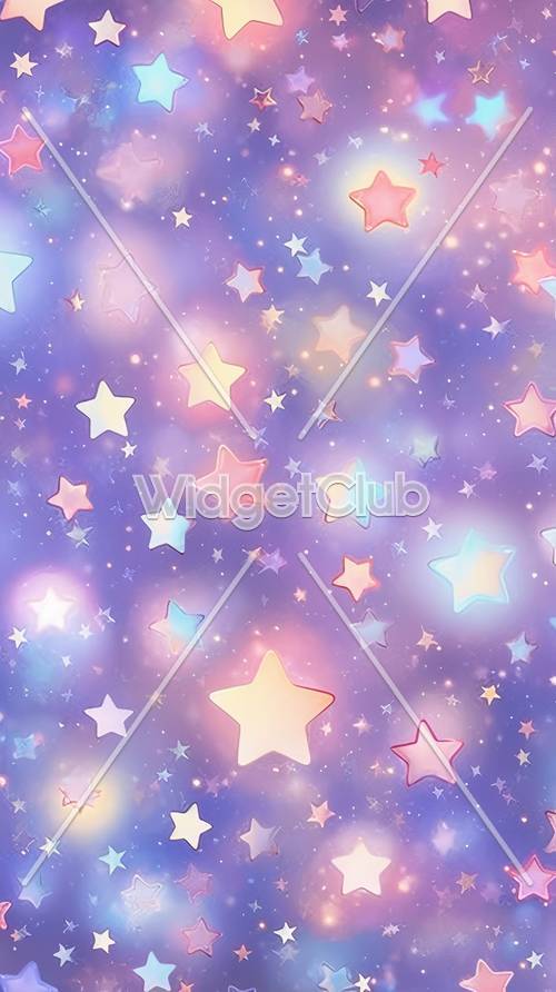 Estrelas coloridas no céu