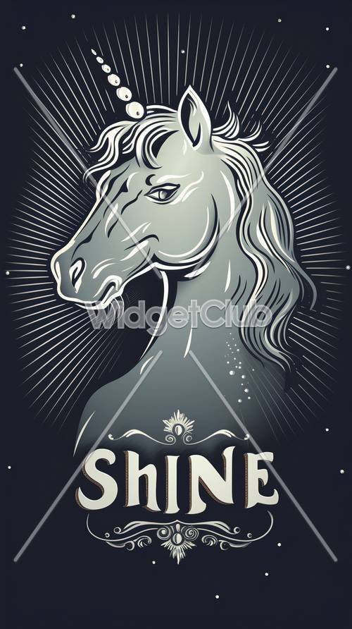 Stylish Horse Design with Shiny Effects