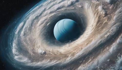 A swirling storm on Neptune seen from high orbit. Wallpaper [7624646beb264f12be54]