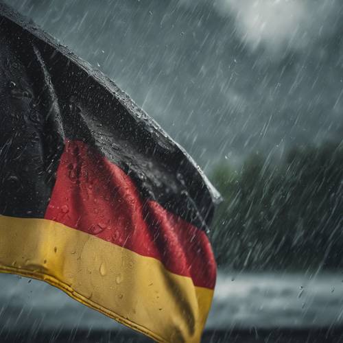 A grunge interpretation of the German flag awash in rain on a stormy day. Kertas dinding [115d54e8029c42c2ba95]