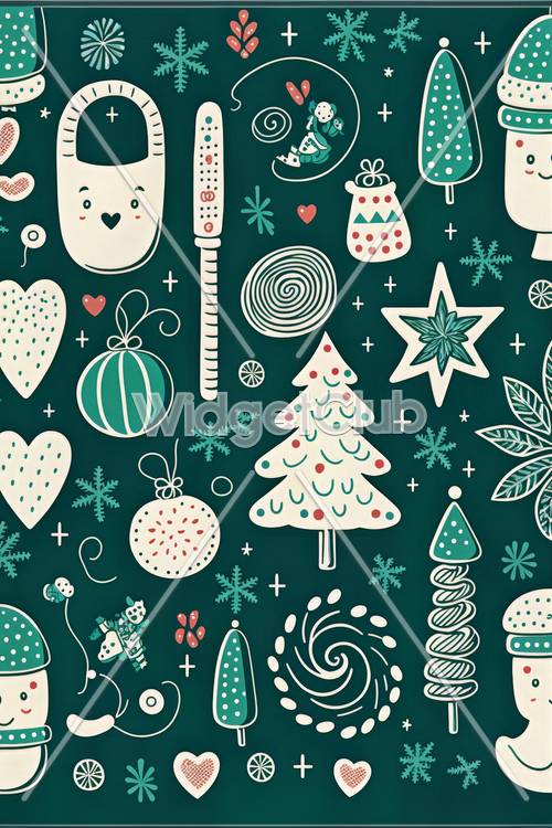 아이들을 위한 귀엽고 쾌활한 휴일 패턴