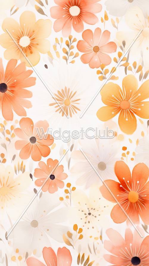 Motif floral lumineux pour les chambres d&#39;enfants