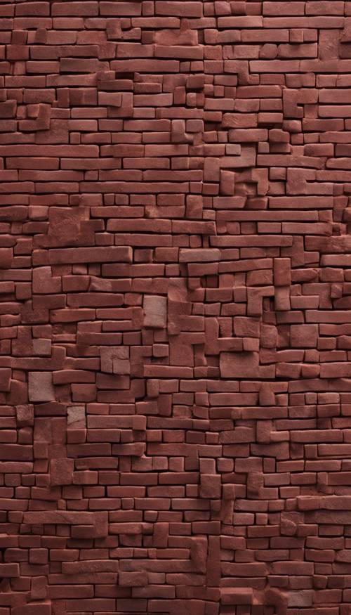 An interlocking pattern of dark red brick walls creating a beautiful maze.