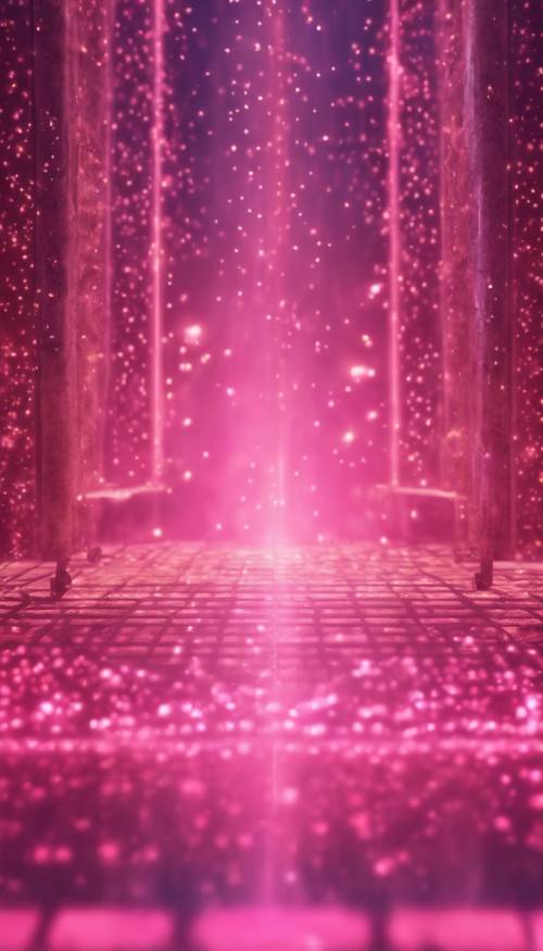 Background design with a glowing pink aura indicating warm and cozy feelings.