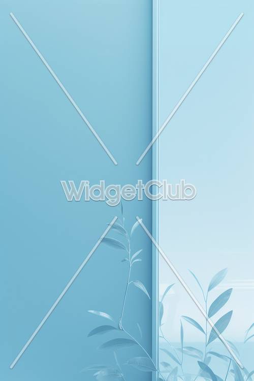 Blue Sky and Gentle Leaves Background