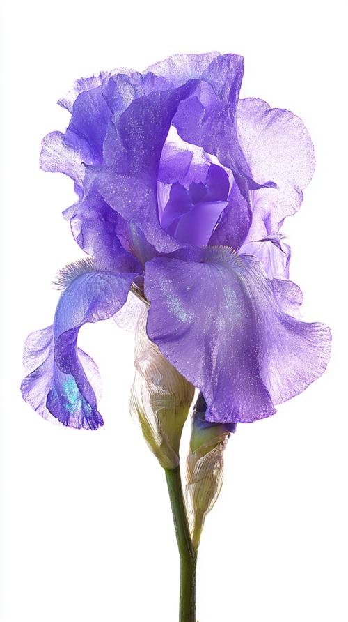Purple Iris Flower Sparkle