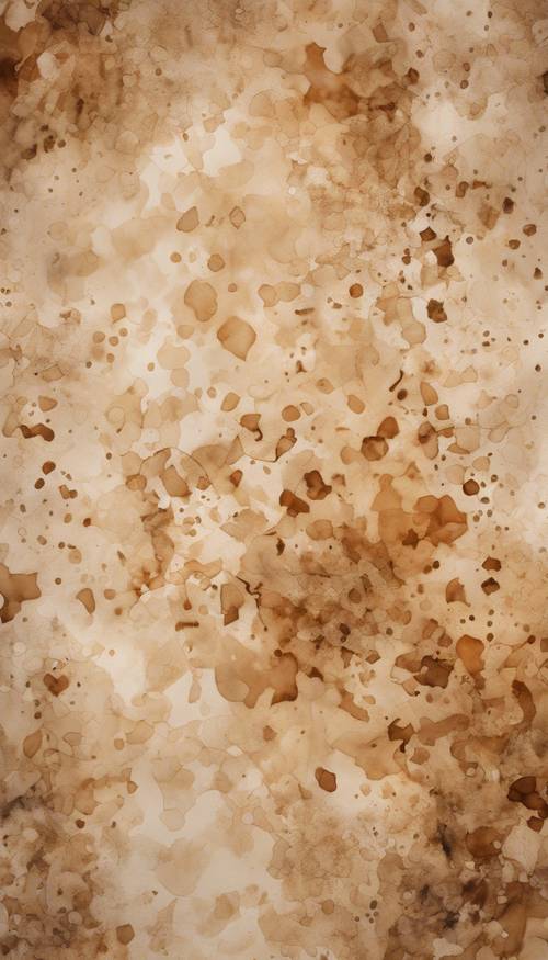 A chaotic pattern with tan watercolor stains spread across the canvas.