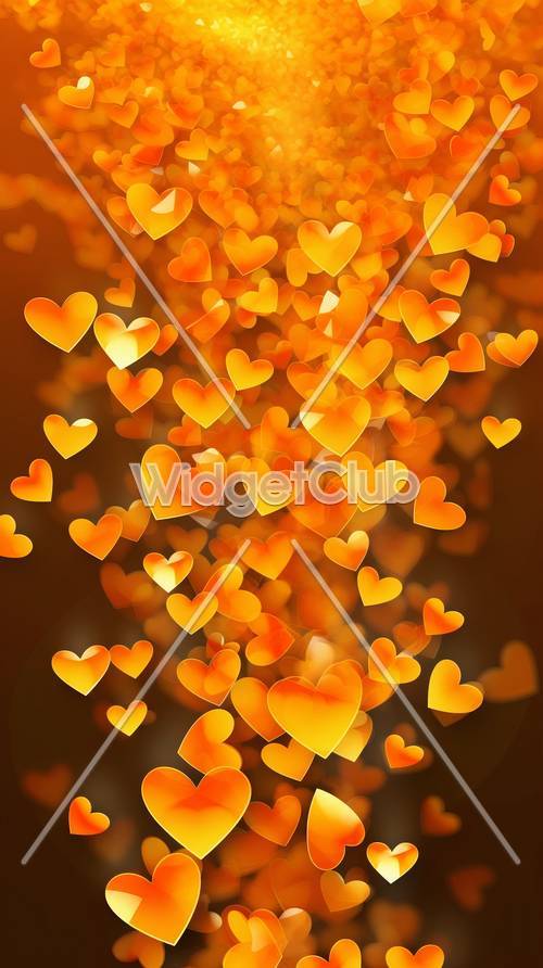 Orange Heart Wallpaper [d1c721a5ce5c426e8dff]