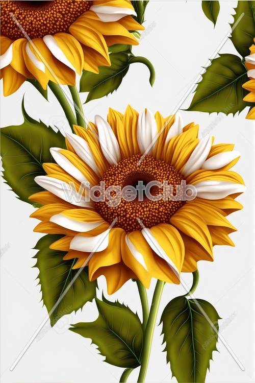 Helles Sonnenblumen-Design für Ihren Bildschirm
