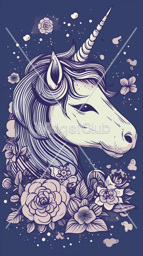 Magical Floral Unicorn Design