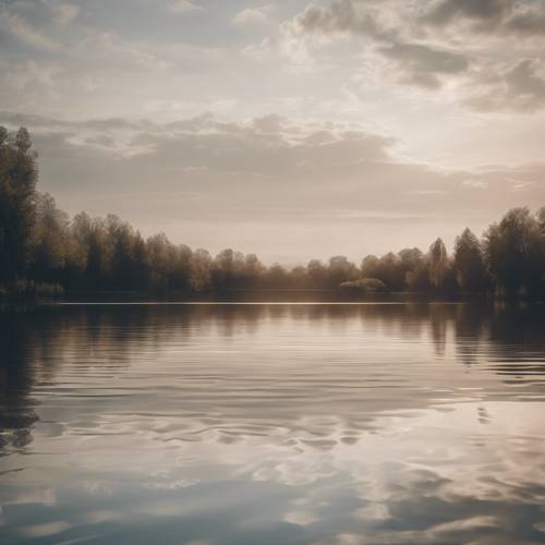 平靜湖面上的漣漪形成了微妙的簡約圖案。 牆紙 [909d6c5dc6c64d879975]