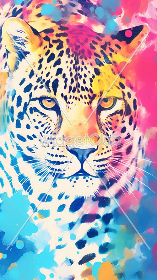 Arte Colorida do Leopardo
