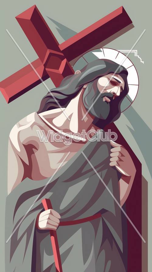 現代風のイエス・キリストのアート - 壁紙ランド