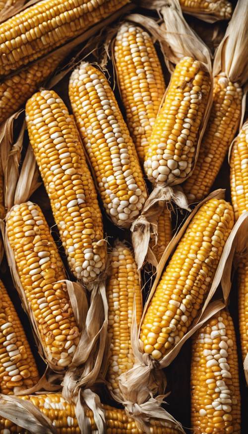 Maïs fraîchement récolté dans une ferme locale, prêt à être cuisiné pour Thanksgiving.