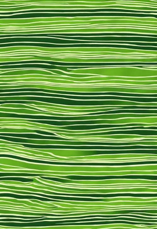 Rhythmic pattern of alternating lime and dark green stripes.