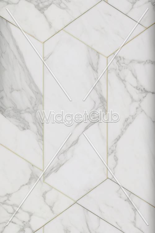 Elegant White Marble Design with Gold Lines