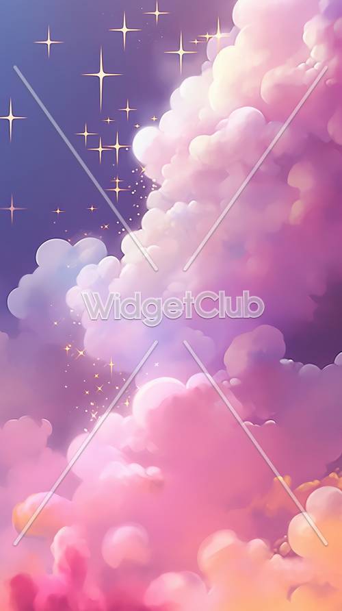 Pink Clouds Wallpaper [1558e06656874bd68910]