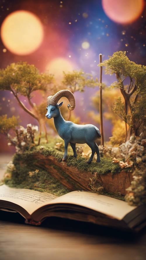 A fanciful children’s pop-up book telling the story of a Capricorn.