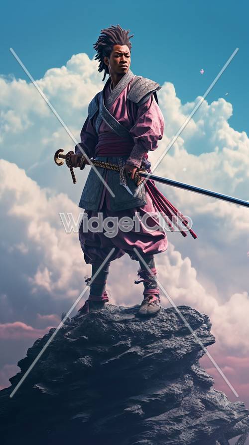 Samurai sulle nuvole: coraggioso guerriero nel cielo