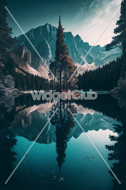 Величественное отражение горы в безмятежном озере