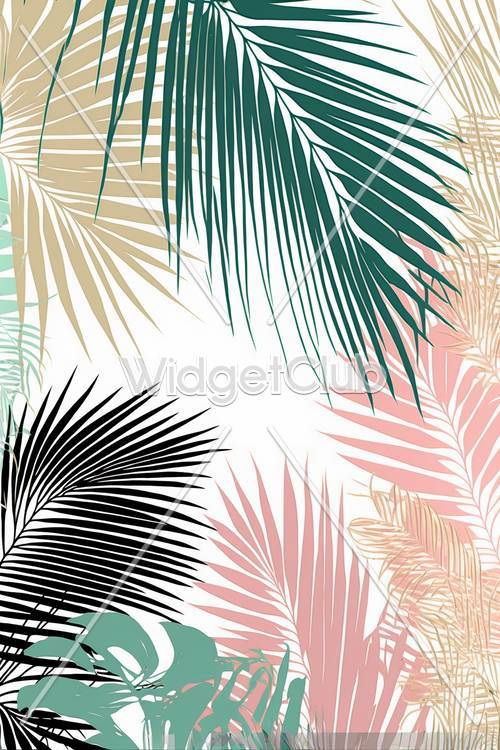 Design de folhas tropicais para sua tela