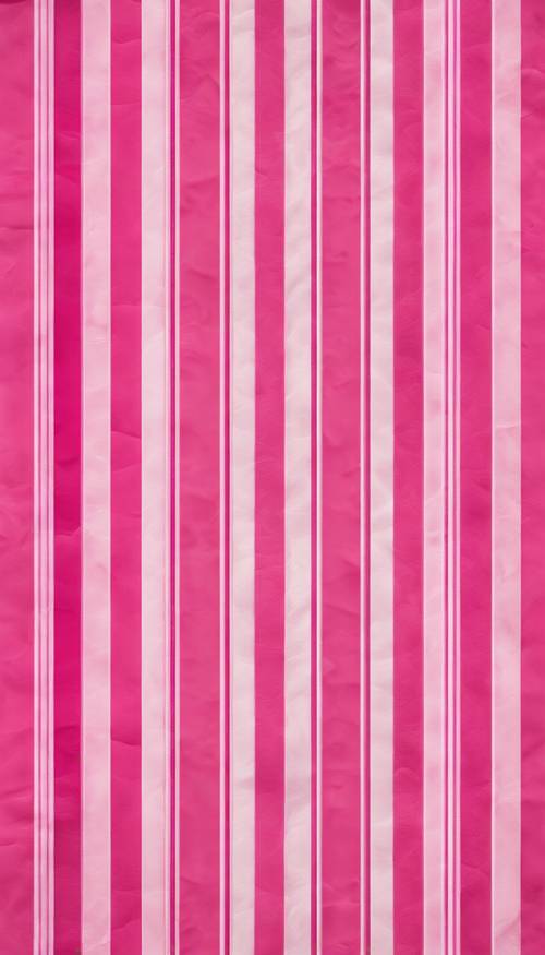 Płynny wzór w gorące różowe i białe paski z abstrakcyjnym akcentem.