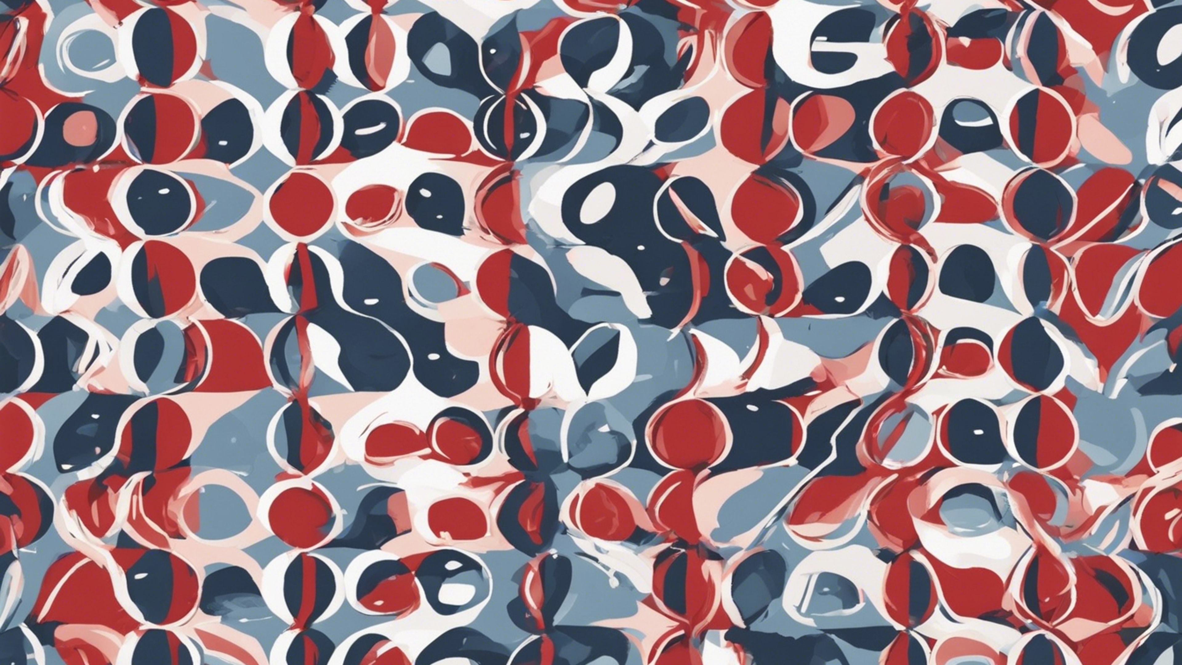 Simple and clean Scandinavian red and blue pattern. Tapeta[367ad8fa403444a2bdd2]