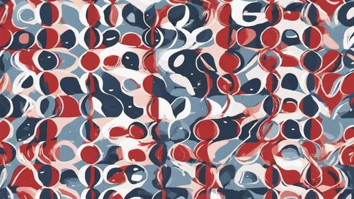 Simple and clean Scandinavian red and blue pattern.
