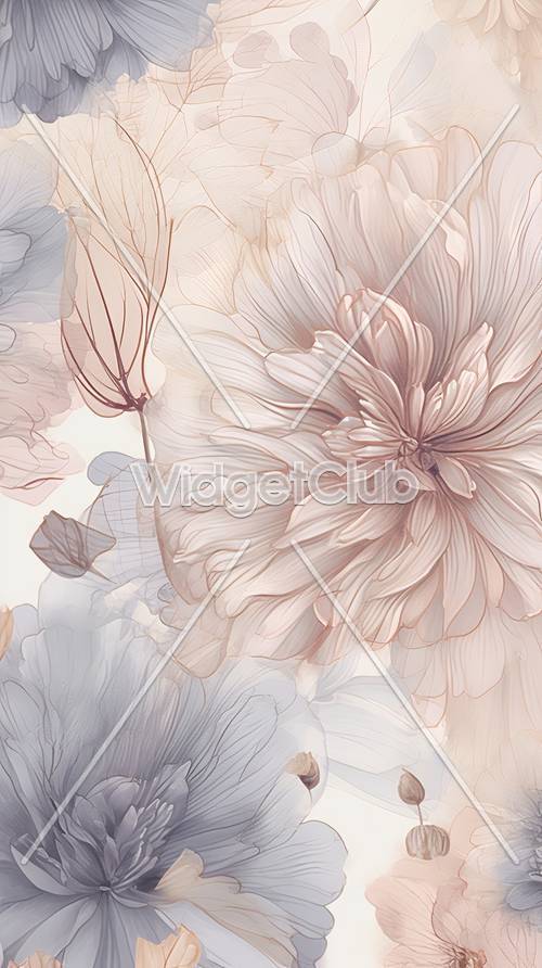 Beautiful Flowers with Soft Colors for Your Screen Background