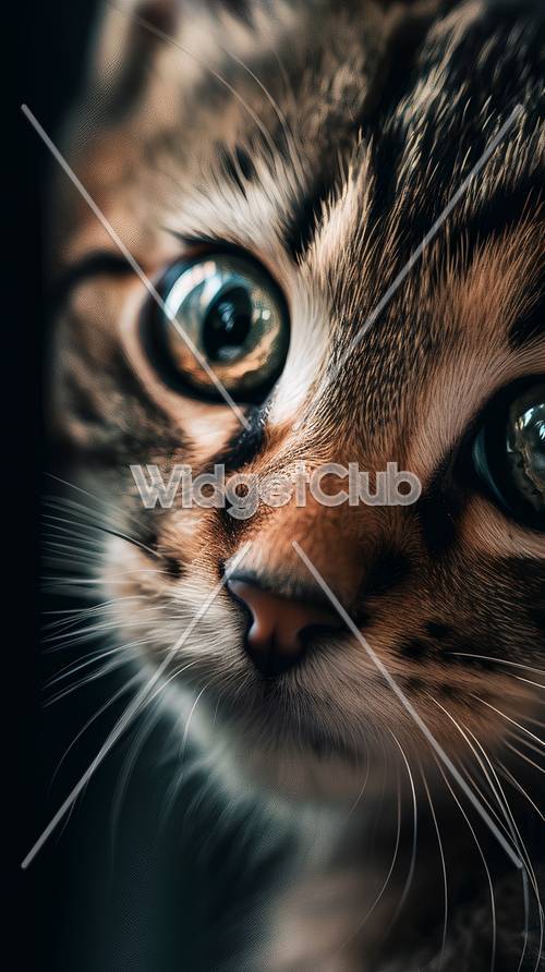 Splendidi occhi di gatto ravvicinati