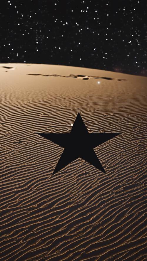 사막의 맑은 밤하늘 위에 형성되는 염소자리 별 별자리.