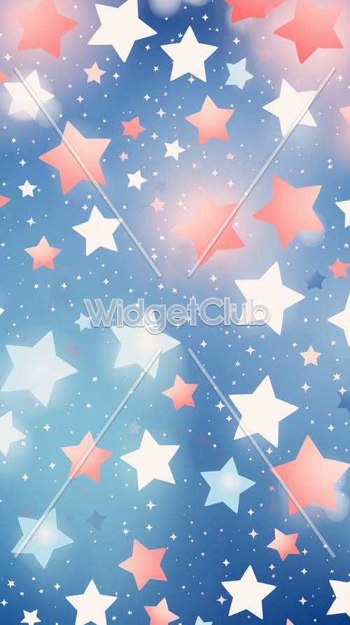 Estrellas coloridas en el cielo