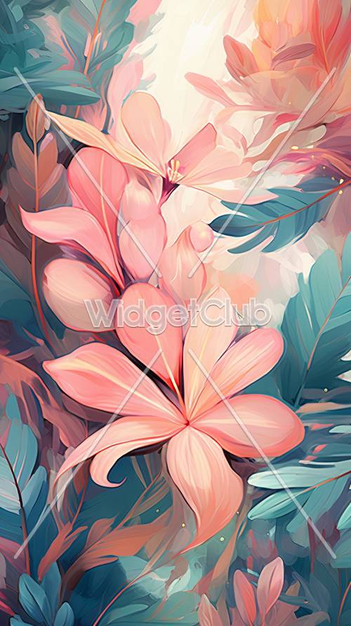 Colorful Floral Paradise Background