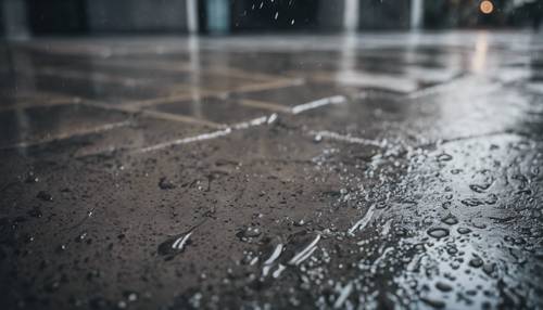 Yağmurlu bir günün parlaklığını gösteren ıslak beton desen.
