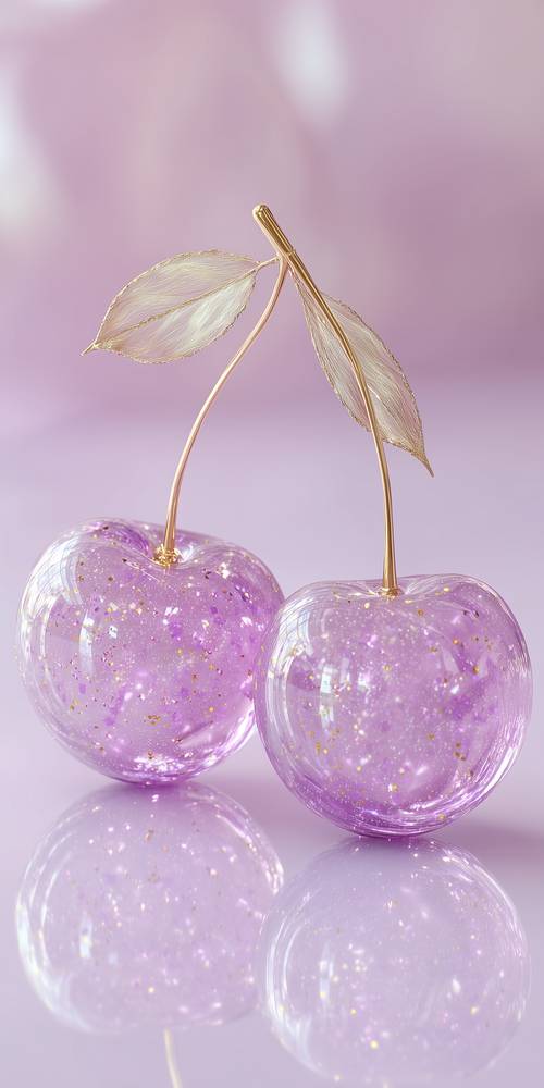 Cerises violettes scintillantes
