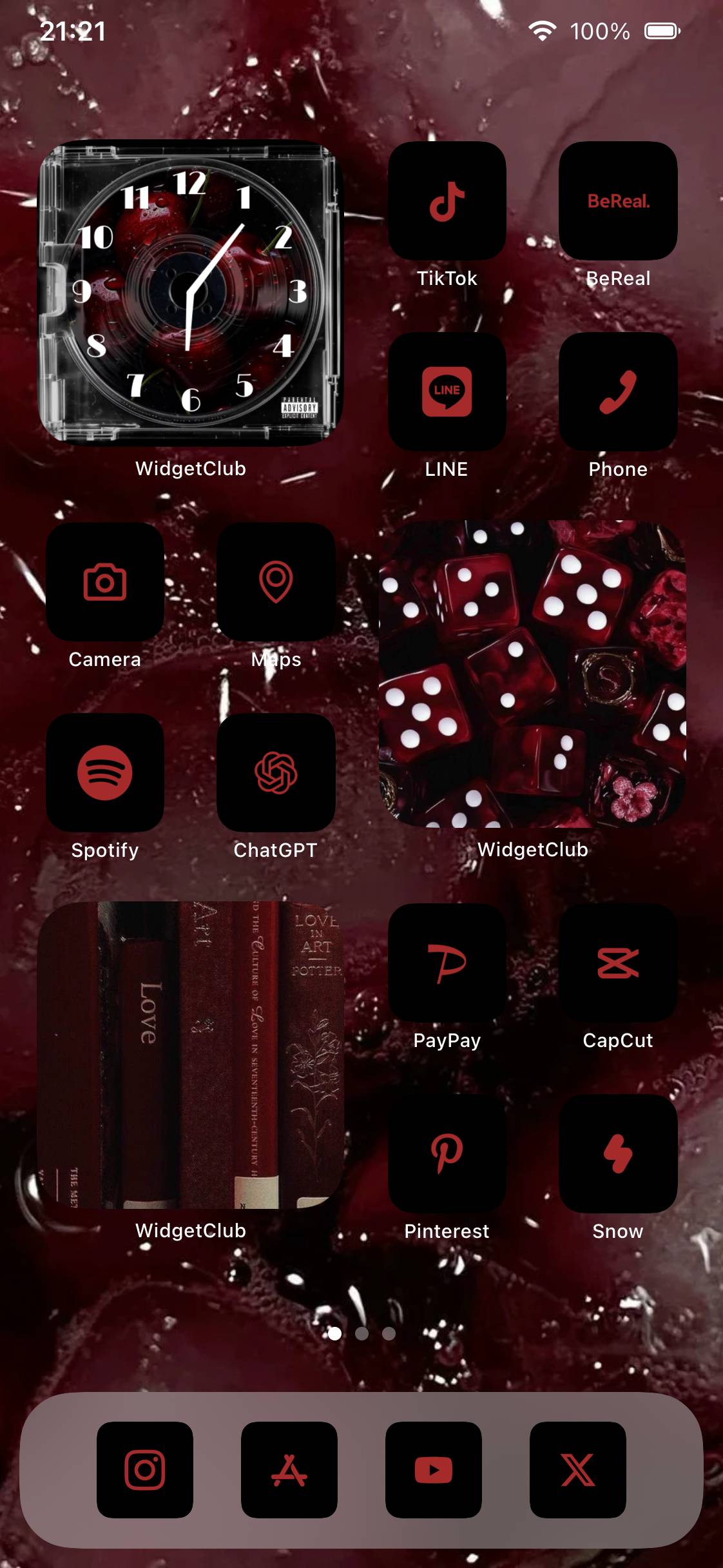 黒×赤Home Screen ideas[OM3cTSzVPrvHVFAcF7PP]