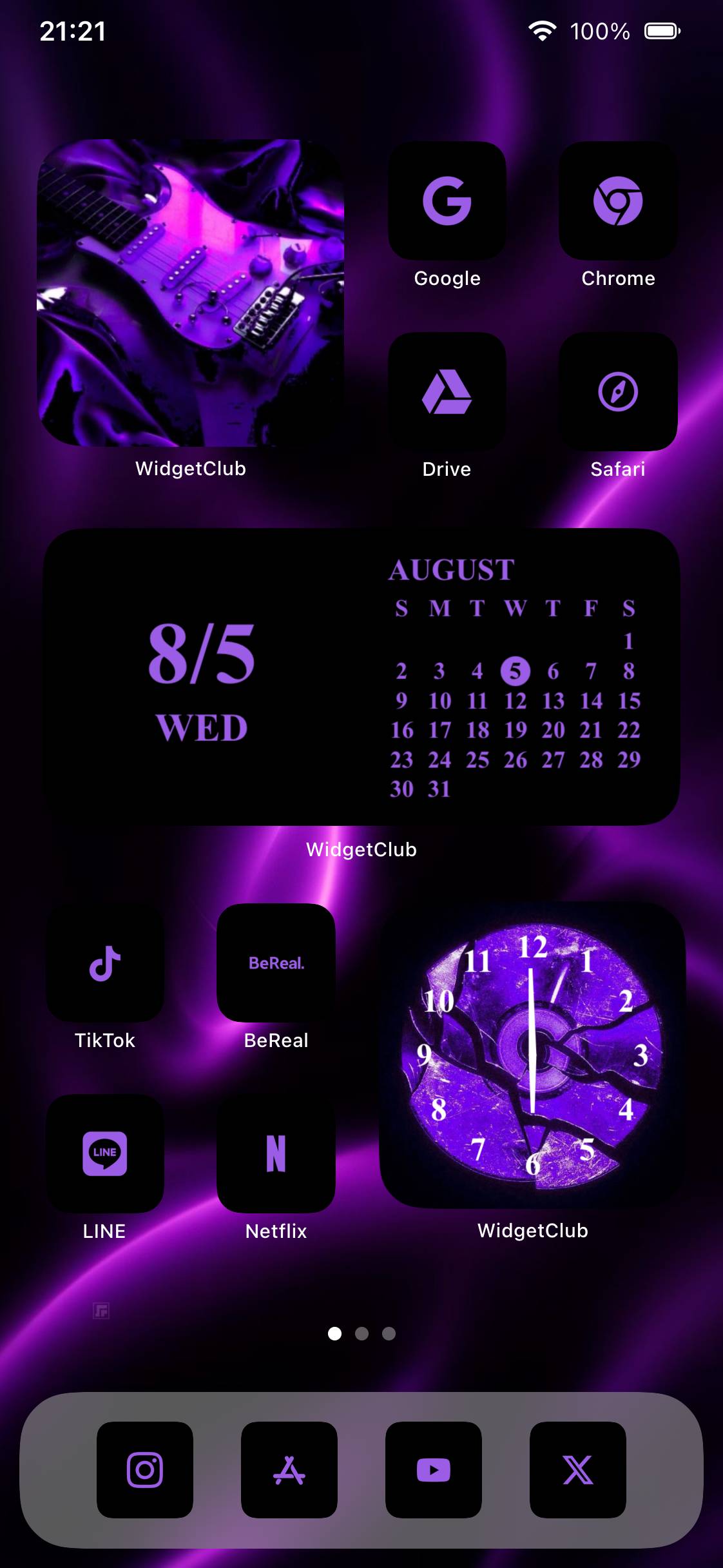 黒×紫🖤☪️Home Screen ideas[9ZOx3wvNPjJ33fj02aCy]