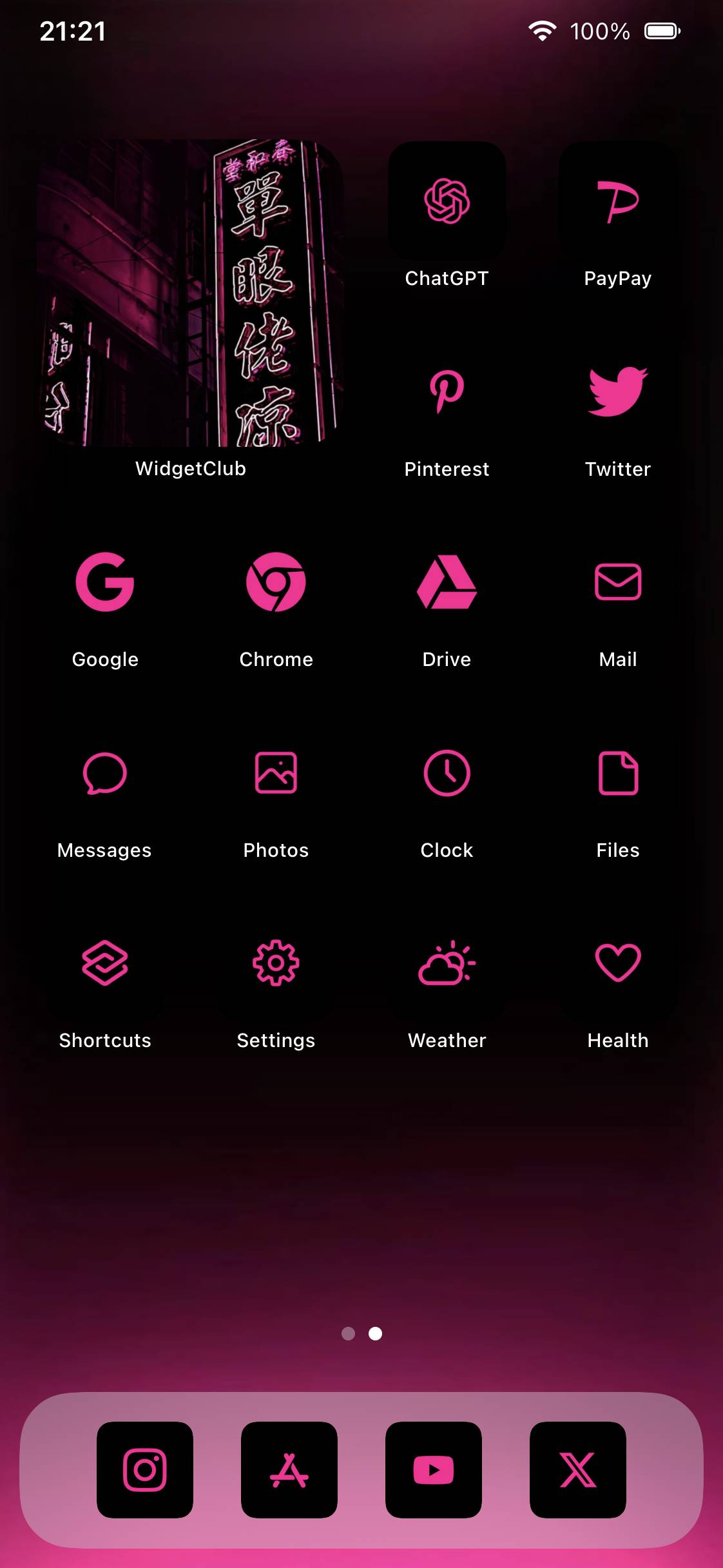 黒×ピンク🎱💗Home Screen ideas[L5VJDxSjNmzqF9rxWVCA]