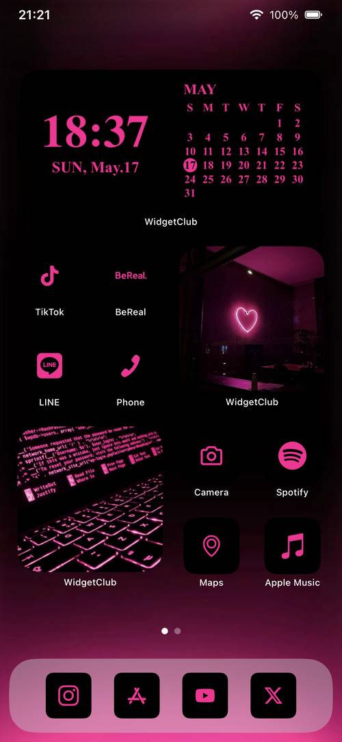 黒×ピンク🎱💗 Home Screen ideas[L5VJDxSjNmzqF9rxWVCA]