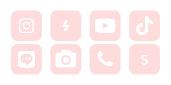 ピンク♡ Pacote de ícones de aplicativos[NxWbr8UBI7kWor67QnV8]