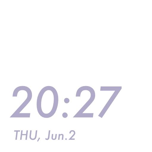 Soft purple widgets時間ウィジェット[qwiClQiqxFExeZ4GFNUb]
