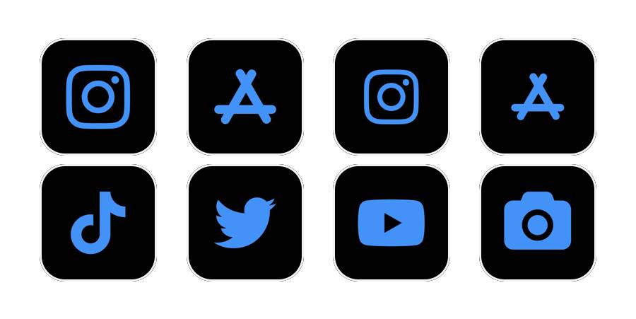 black blue icon Pack d'icônes d'application[MyGy7wuFWudwcr8Ghjl7]