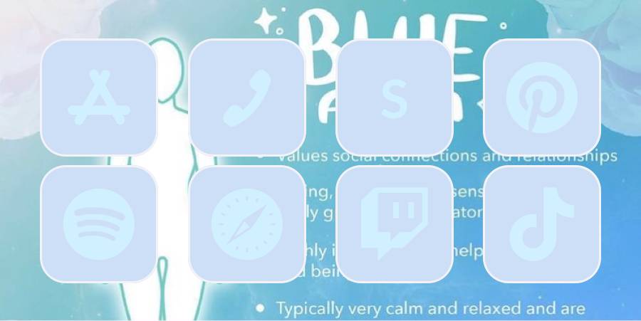 Blue Spiritual Aura Pakiet ikon aplikacji[c6b8RS3xNfzu6EmwpFK9]