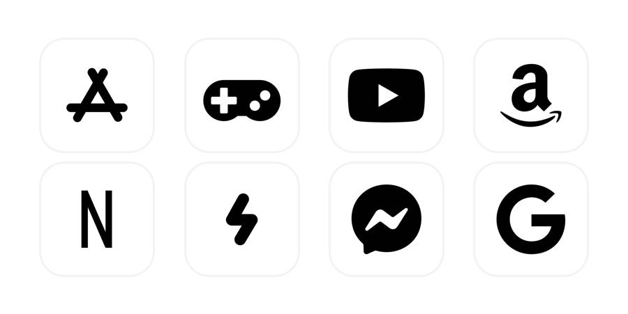モノトーン Pacote de ícones de aplicativos[DkXgmCPJMkYwEiKqGrp8]