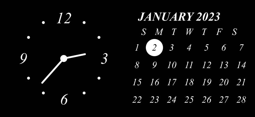 カレンダー&時計 Horloge Idées de widgets[AaO9Q7Aie3nhOYaNZrkV]