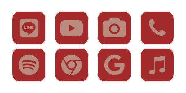 赤色App Icon Pack[20vnqORSFyPxNM3Y9tnD]