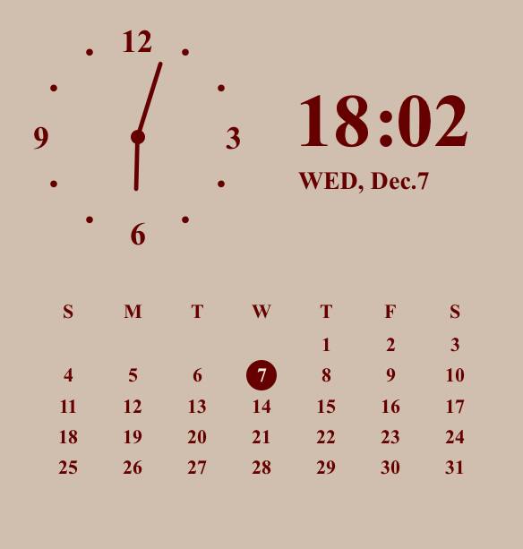 カレンダー Horloge Idées de widgets[Dak5SO5H7oTgoFQlWjoC]